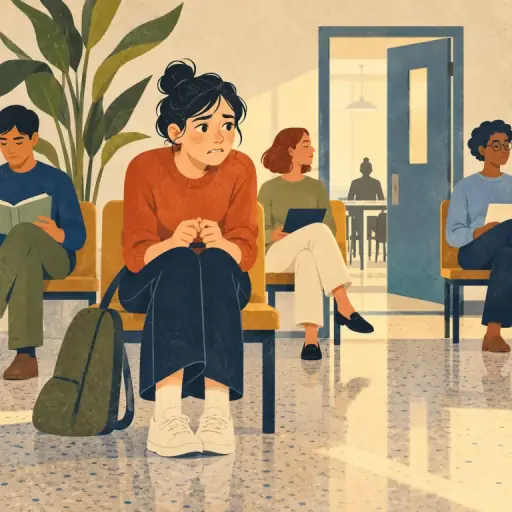 Tranh minh họa từ anxiety