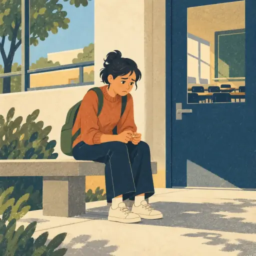 Tranh minh họa từ anxious