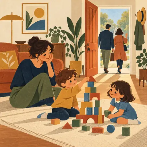 Tranh minh họa từ baby-sit