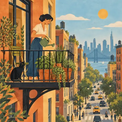 Tranh minh họa từ balcony
