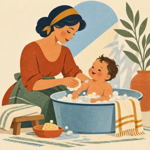 Tranh minh họa từ bathe