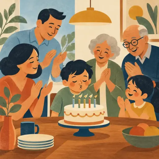 Tranh minh họa từ birthday