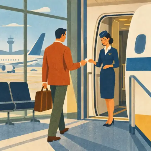Tranh minh họa từ boarding card