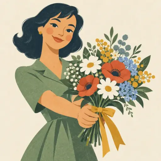 Tranh minh họa từ bouquet