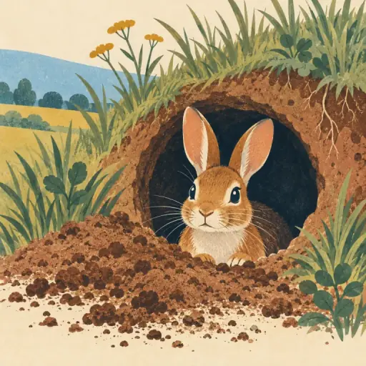 Tranh minh họa từ burrow