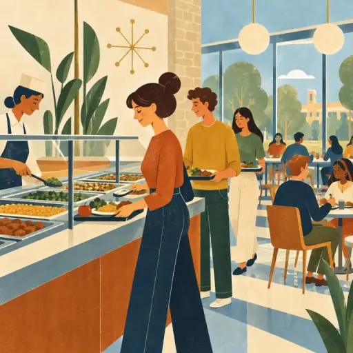 Tranh minh họa từ cafeteria