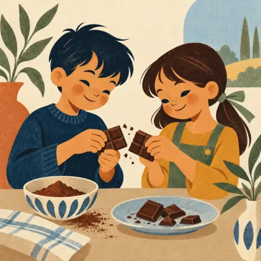 Tranh minh họa từ chocolate