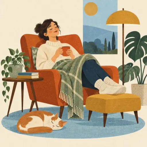Tranh minh họa từ comfortable