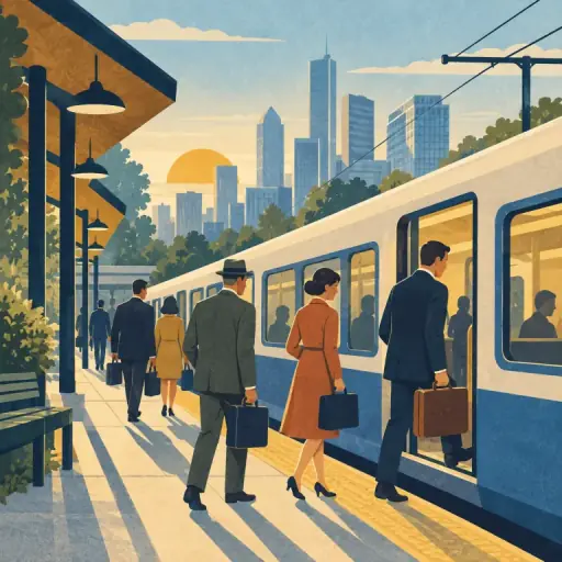 Tranh minh họa từ commute