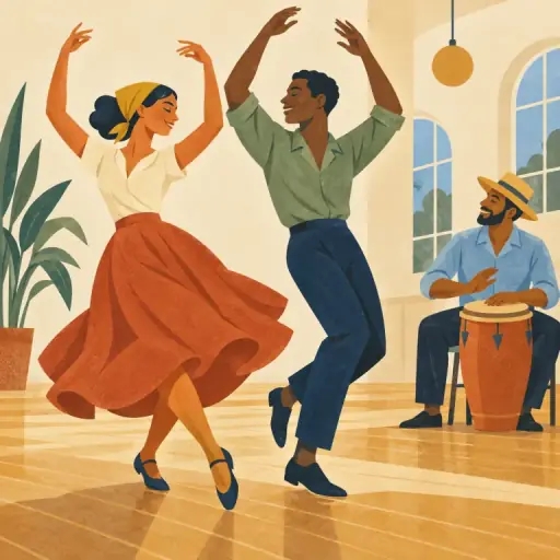 Tranh minh họa từ dancing