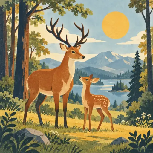 Tranh minh họa từ deer