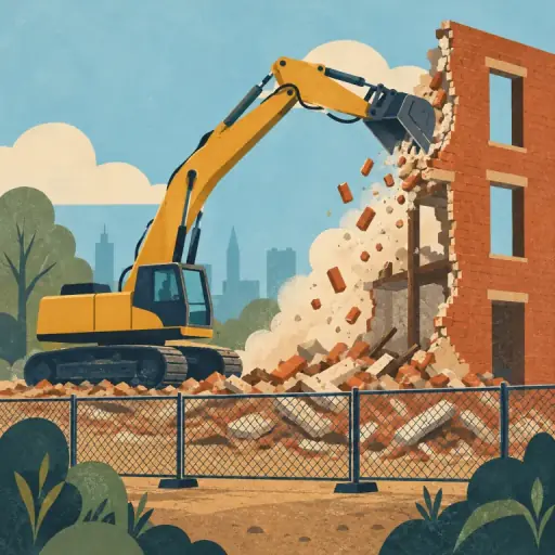 Tranh minh họa từ demolish