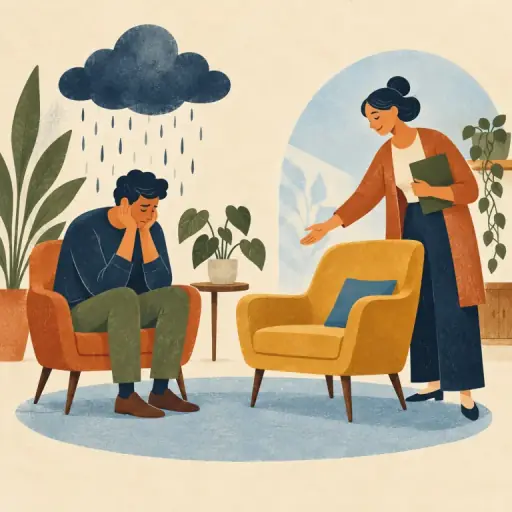 Tranh minh họa từ depression