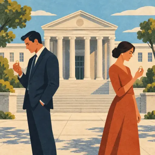 Tranh minh họa từ divorced