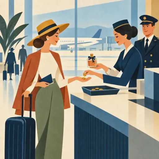 Tranh minh họa từ duty-free