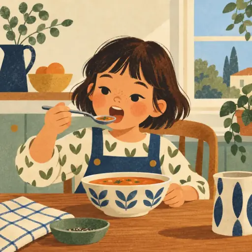 Tranh minh họa từ eating