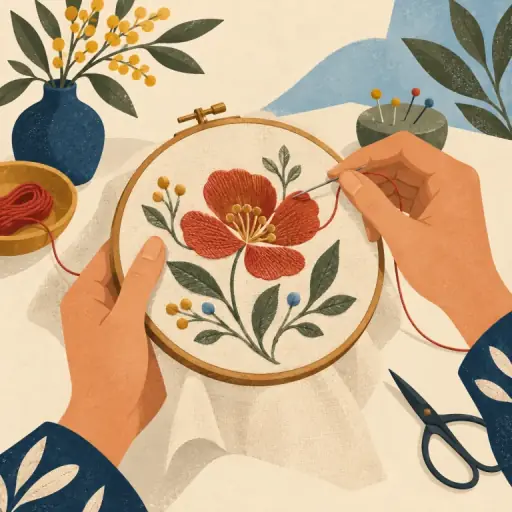 Tranh minh họa từ embroider