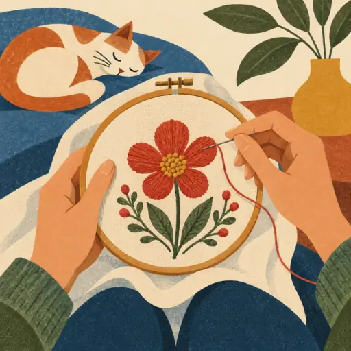 Tranh minh họa từ embroidery