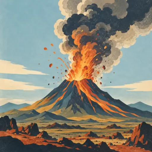 Tranh minh họa từ erupt