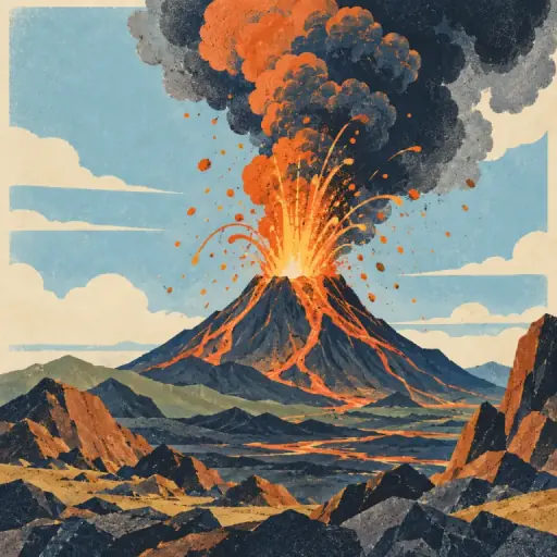 Tranh minh họa từ eruption