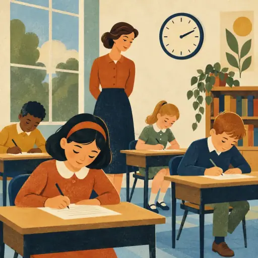 Tranh minh họa từ exam