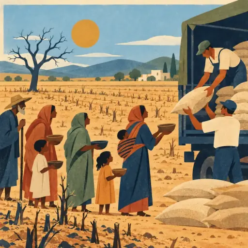 Tranh minh họa từ famine