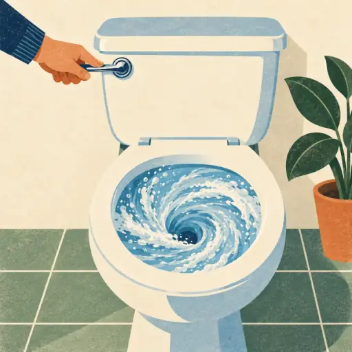 Tranh minh họa từ flush