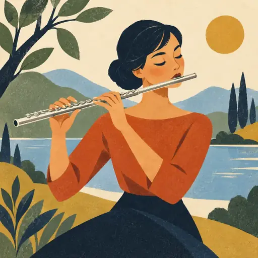 Tranh minh họa từ flute