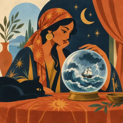 Tranh minh họa từ foretell