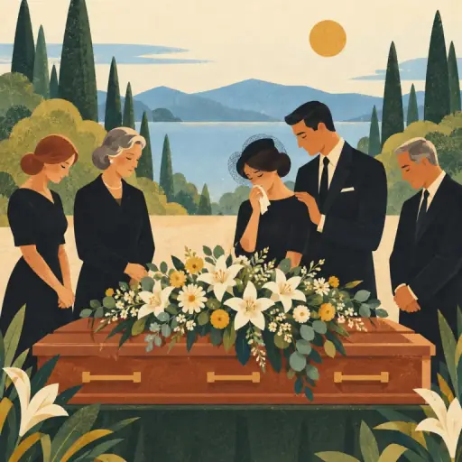 Tranh minh họa từ funeral