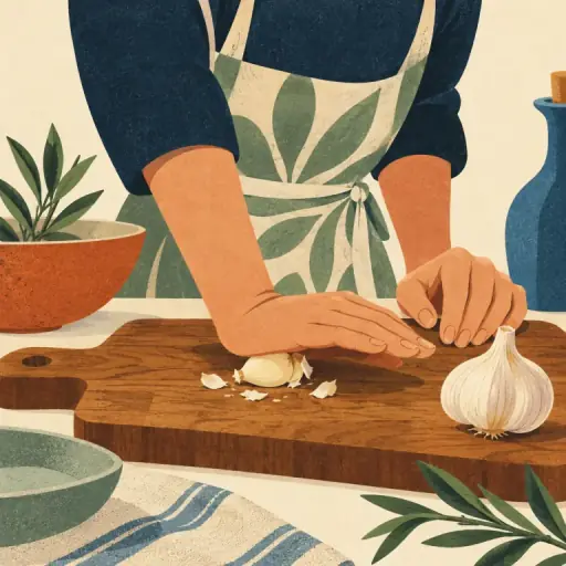 Tranh minh họa từ garlic