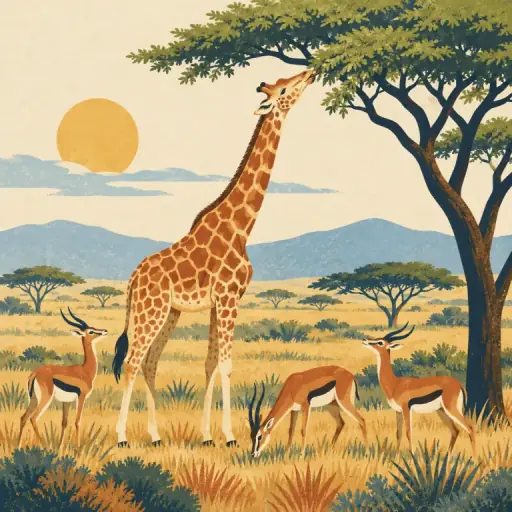 Tranh minh họa từ giraffe