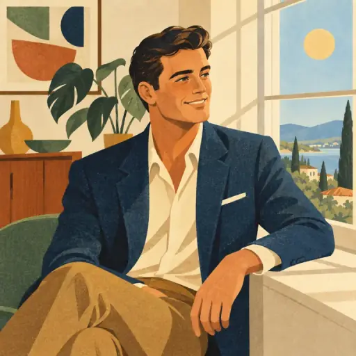 Tranh minh họa từ handsome