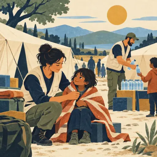 Tranh minh họa từ humanitarian