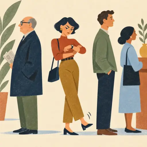 Tranh minh họa từ impatience