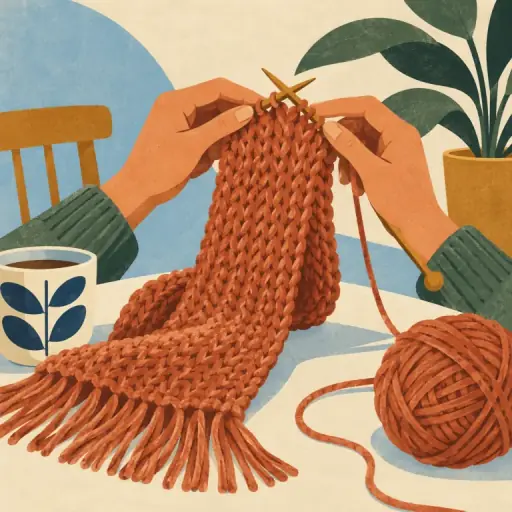 Tranh minh họa từ knit