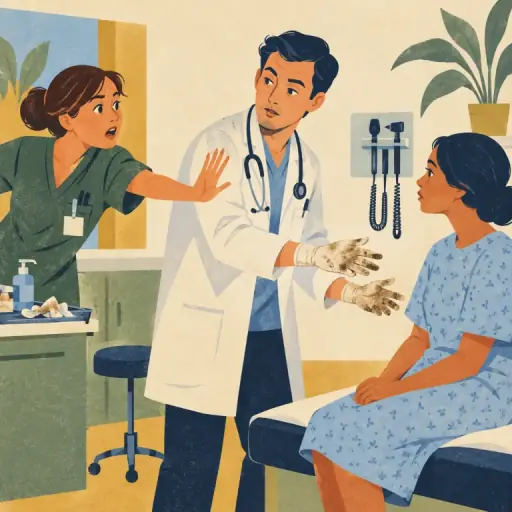 Tranh minh họa từ malpractice