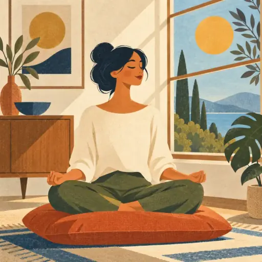 Tranh minh họa từ meditate