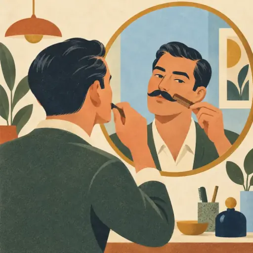 Tranh minh họa từ moustache