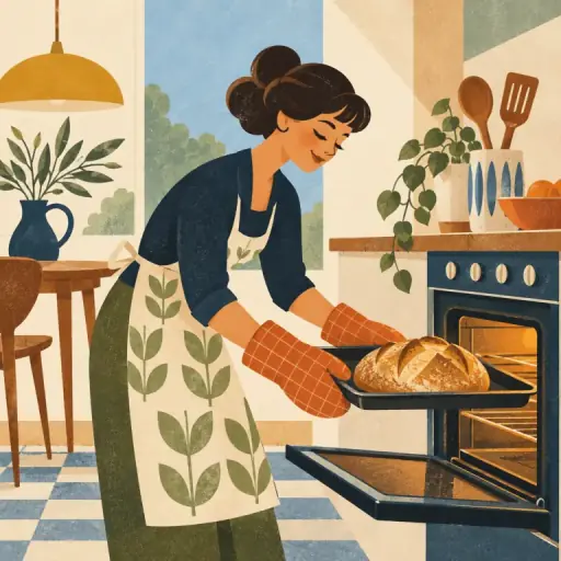Tranh minh họa từ oven