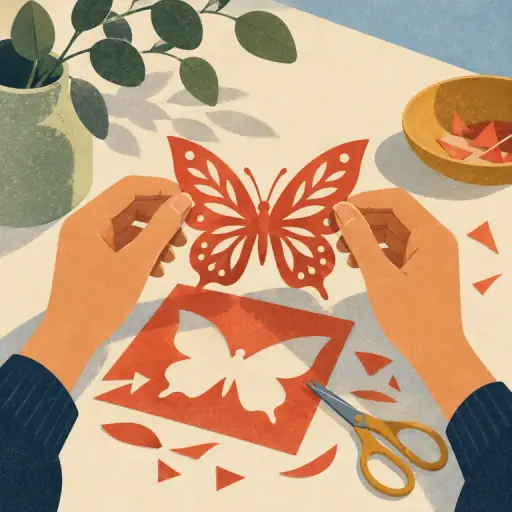 Tranh minh họa từ papercut