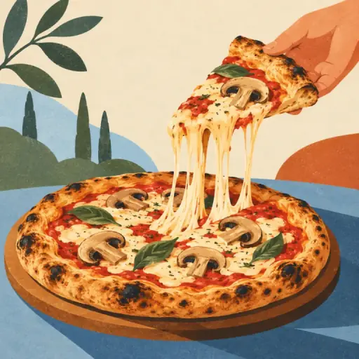 Tranh minh họa từ pizza
