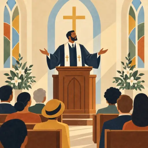 Tranh minh họa từ preach