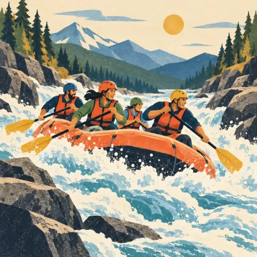 Tranh minh họa từ rafting