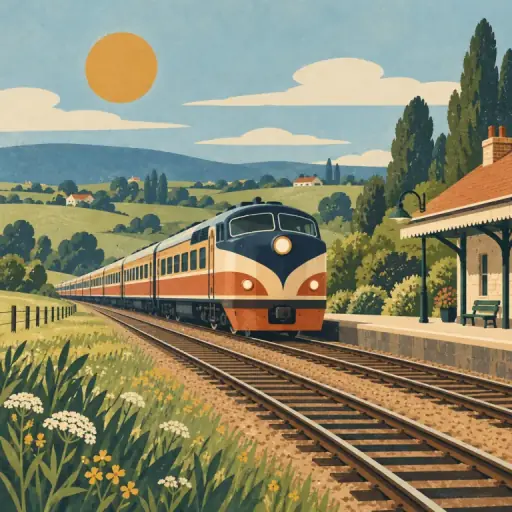 Tranh minh họa từ railway