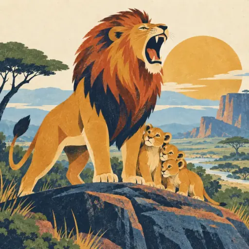 Tranh minh họa từ roar