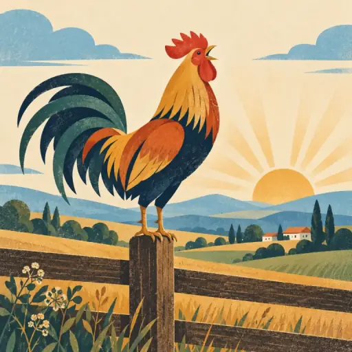 Tranh minh họa từ rooster