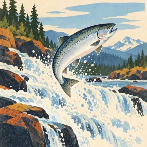 Tranh minh họa từ salmon