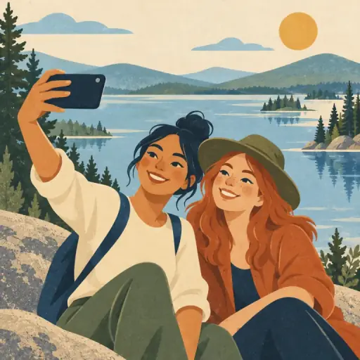 Tranh minh họa từ selfie