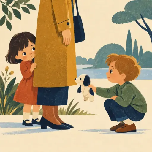 Tranh minh họa từ shy
